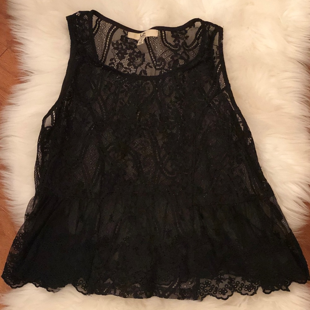 Ya Los Angeles lace black top